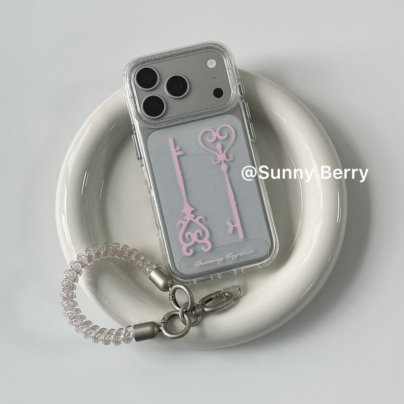 Phone Cases Y2K - Korean Ins Y2K Pink Keys Shining