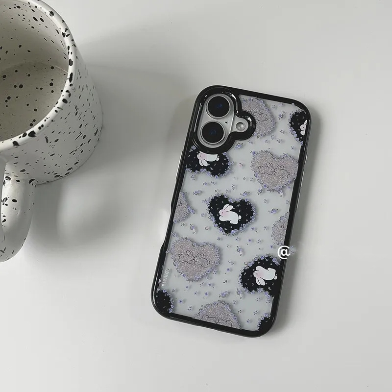 Phone Cases Cool Girl - Ins Korean Retro Girl Love Rabbit