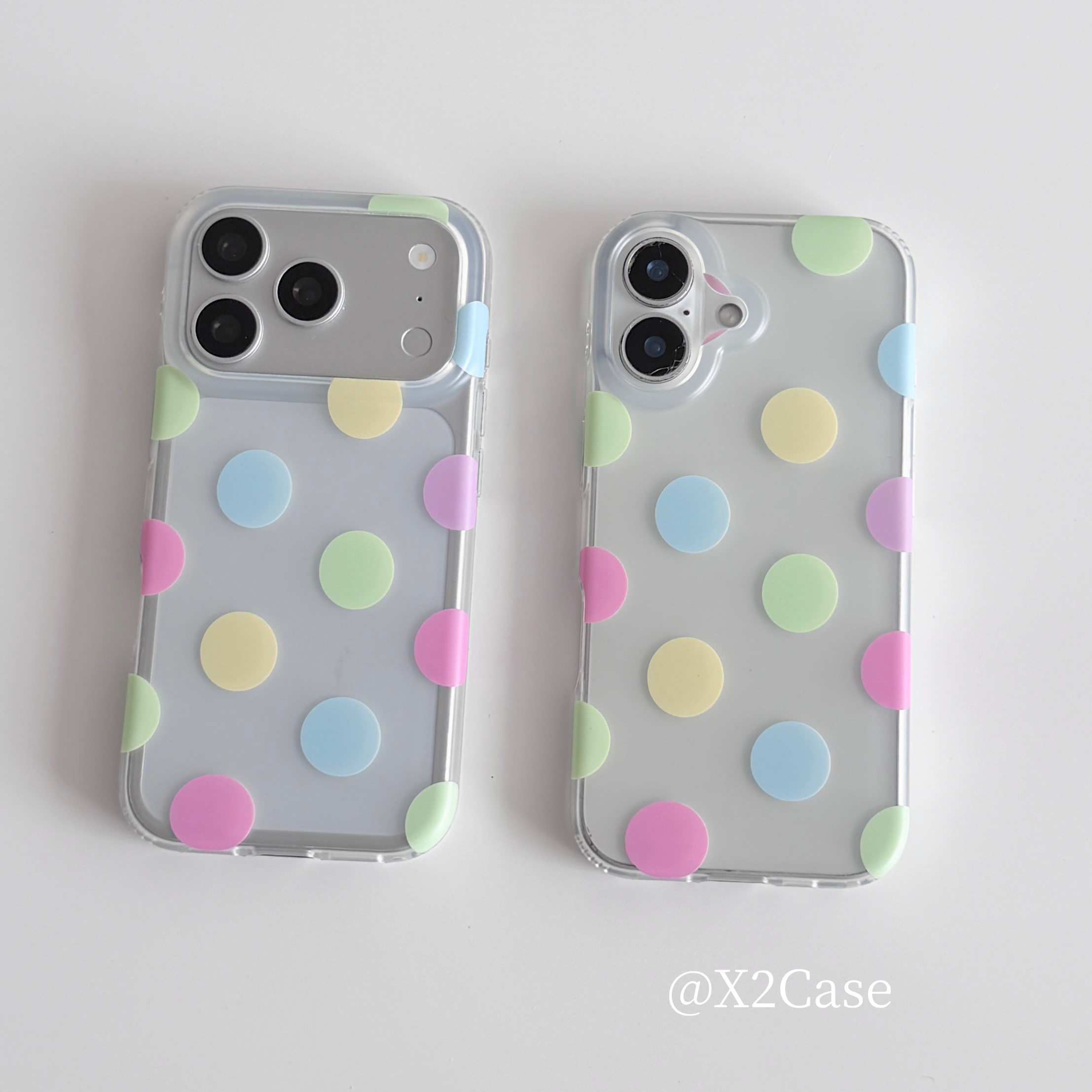 Phone Cases Y2K - Korea Ins Colorful Polka Dots Matte