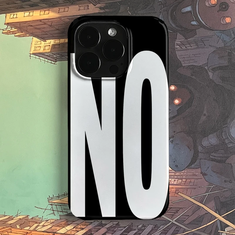 Phone Cases Y2K - NO and YES Personalized Art Black