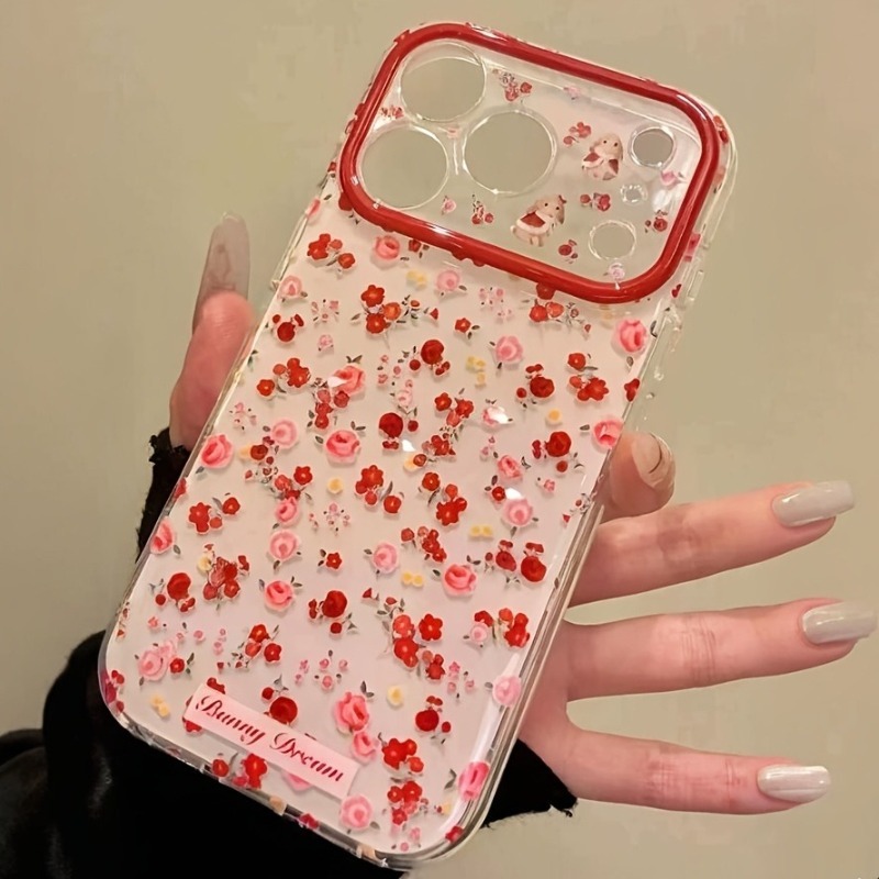 Phone Cases Red - Lovely Cartoon Red Flowers Pattern Phone