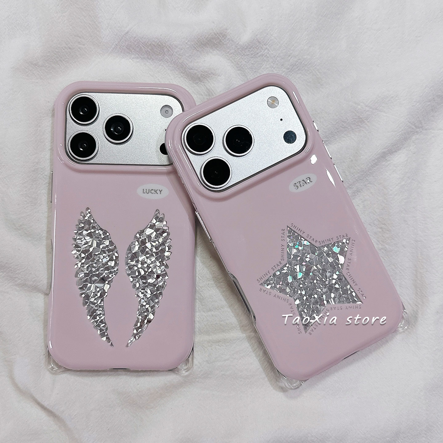 Korean Ins Pink Angel Wings St - Phone Cases Y2K recension och pris