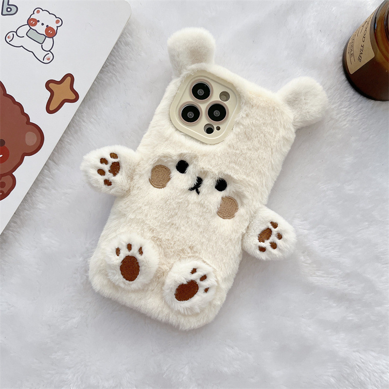 Korean 3D Cartoon Bear Fluffy  - Phone Cases Iphone recension och pris