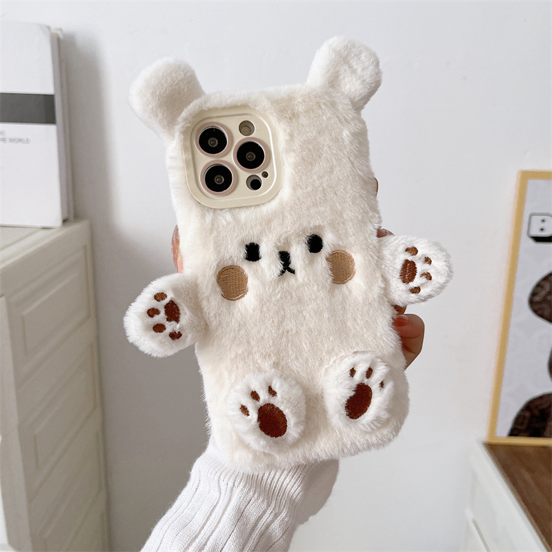 Korean 3D Cartoon Bear Fluffy  - Phone Cases Iphone recension och pris