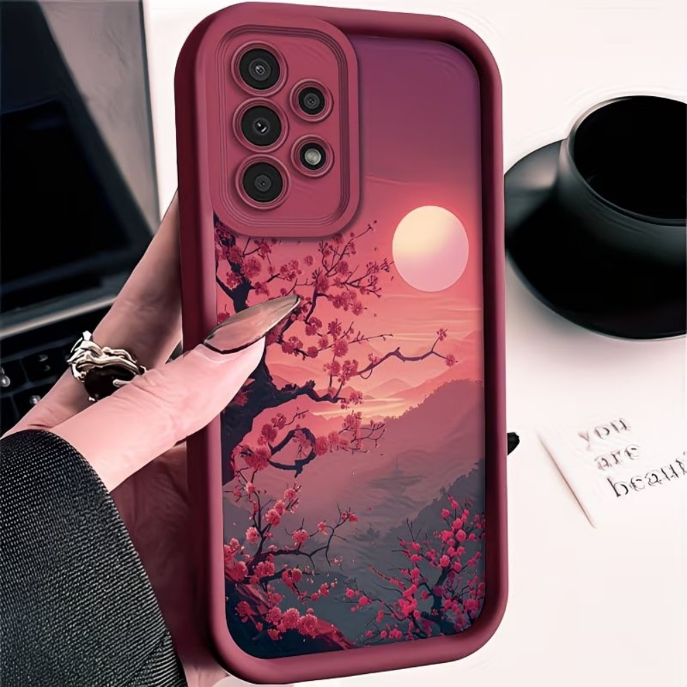 Sunset Mountain Peak Anti-Fall - Phone Cases Red recension och pris
