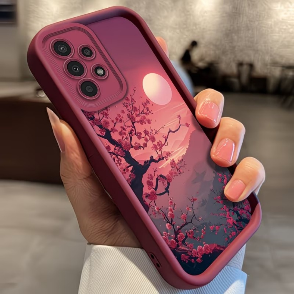 Sunset Mountain Peak Anti-Fall - Phone Cases Red recension och pris