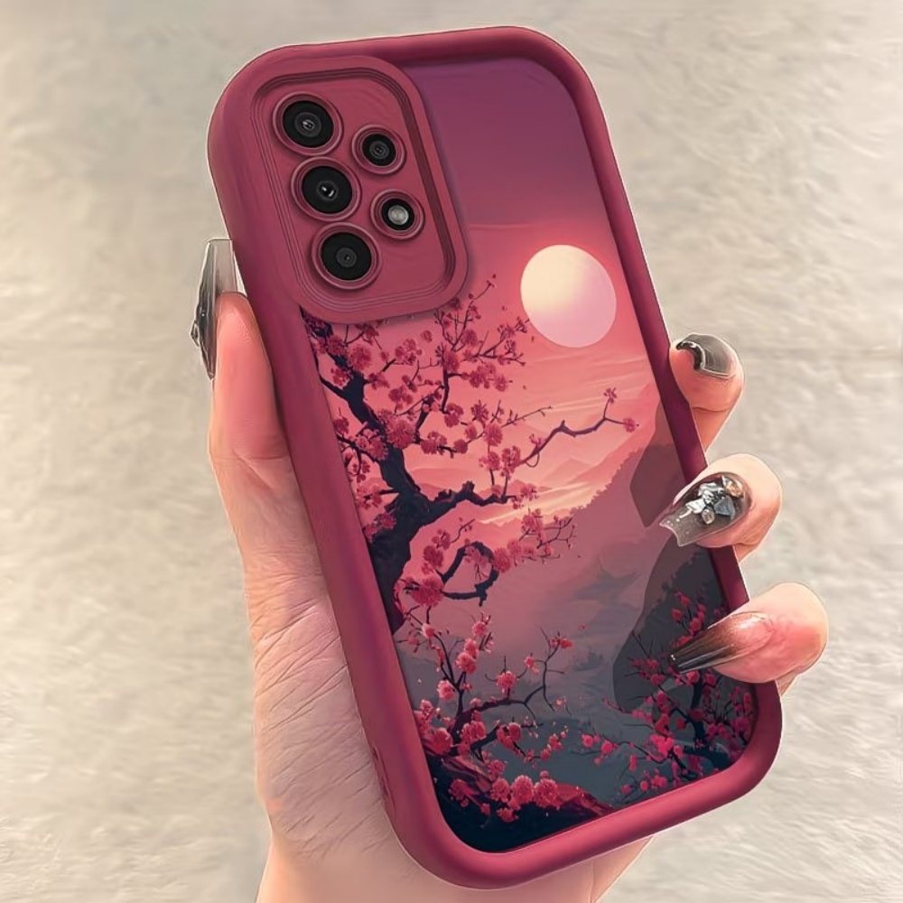 Sunset Mountain Peak Anti-Fall - Phone Cases Red recension och pris