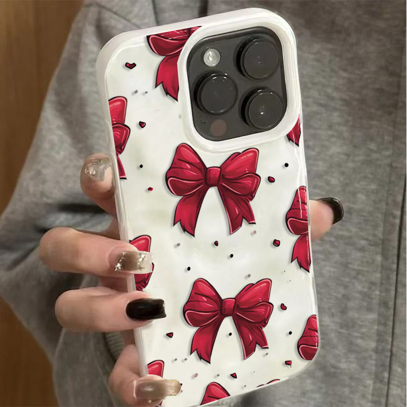 White Red Bow Pattern Phone Ca - Phone Cases Red recension och pris
