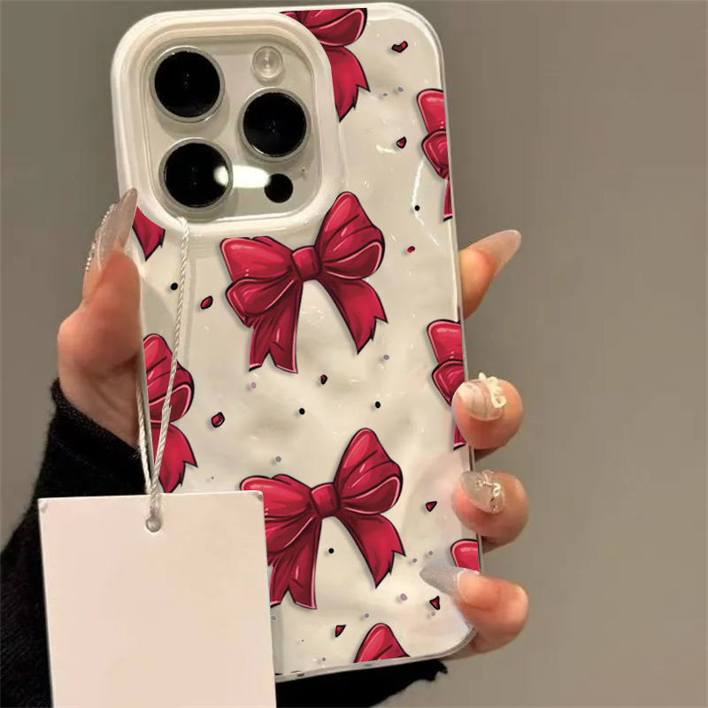 White Red Bow Pattern Phone Ca - Phone Cases Red recension och pris