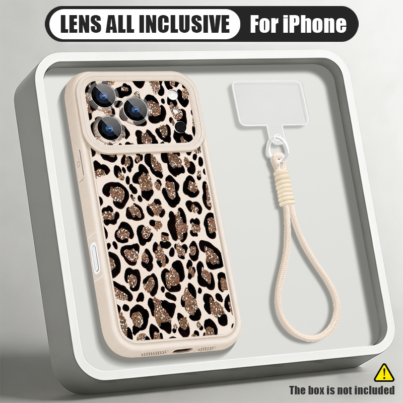 Brown Leopard Printed Lanyard  - Phone Cases Brown recension och pris