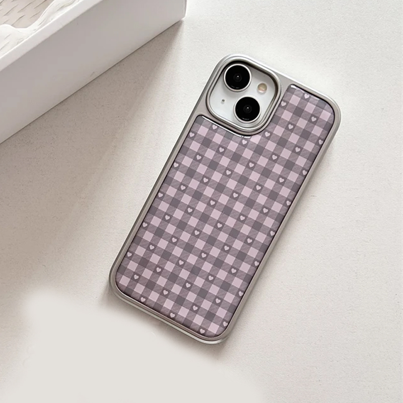 Pink Purple Heart-Shaped Check - Phone Cases Cool Girl recension och pris