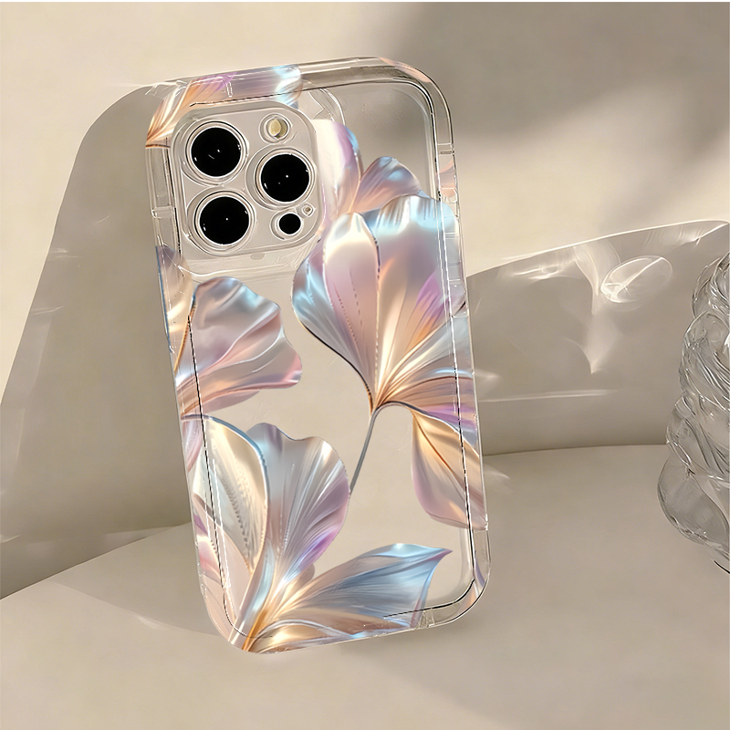 Colorful Metallic Ginkgo Print - Phone Cases Red recension och pris