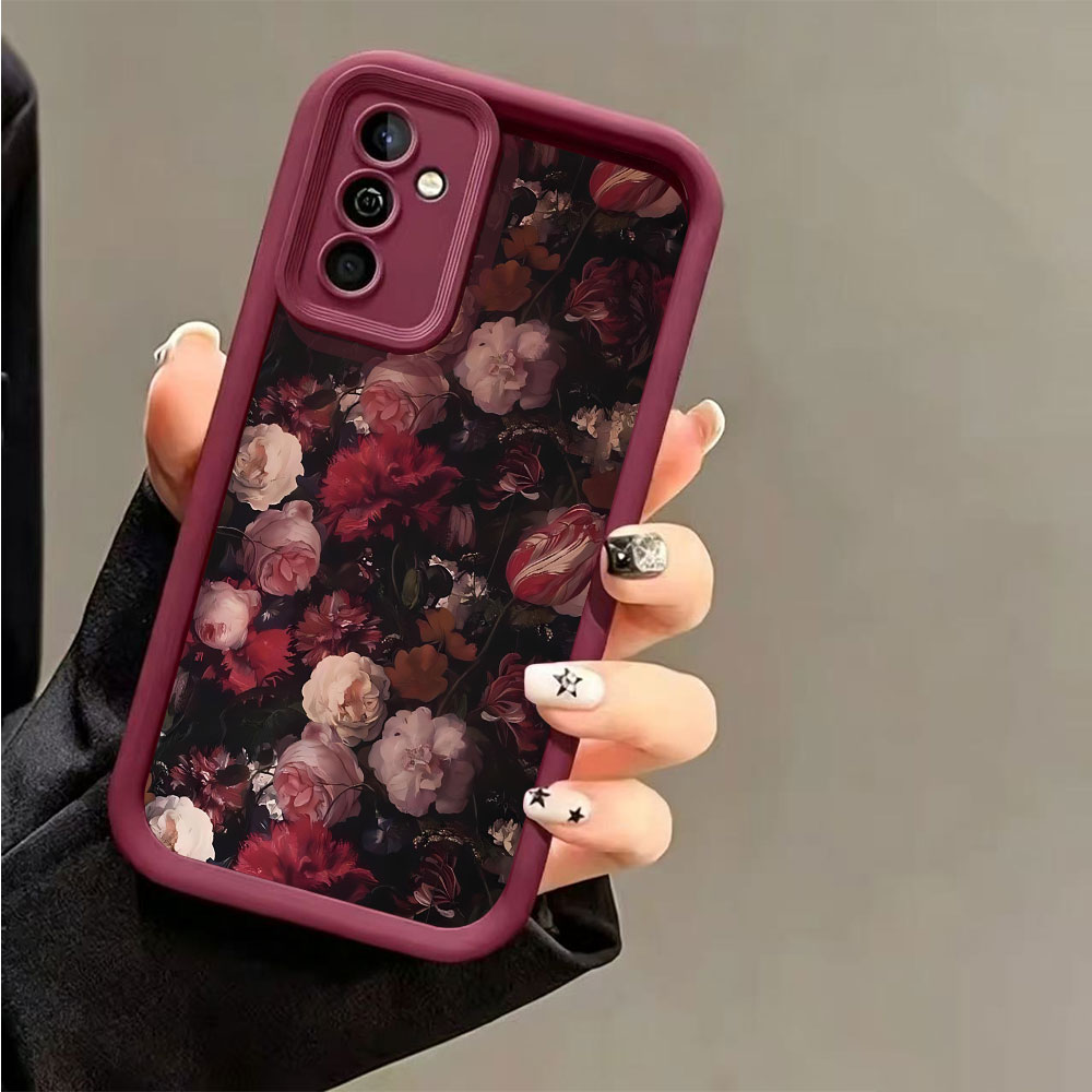 Wine Red Rose Pattern Phone Ca - Phone Cases Red recension och pris