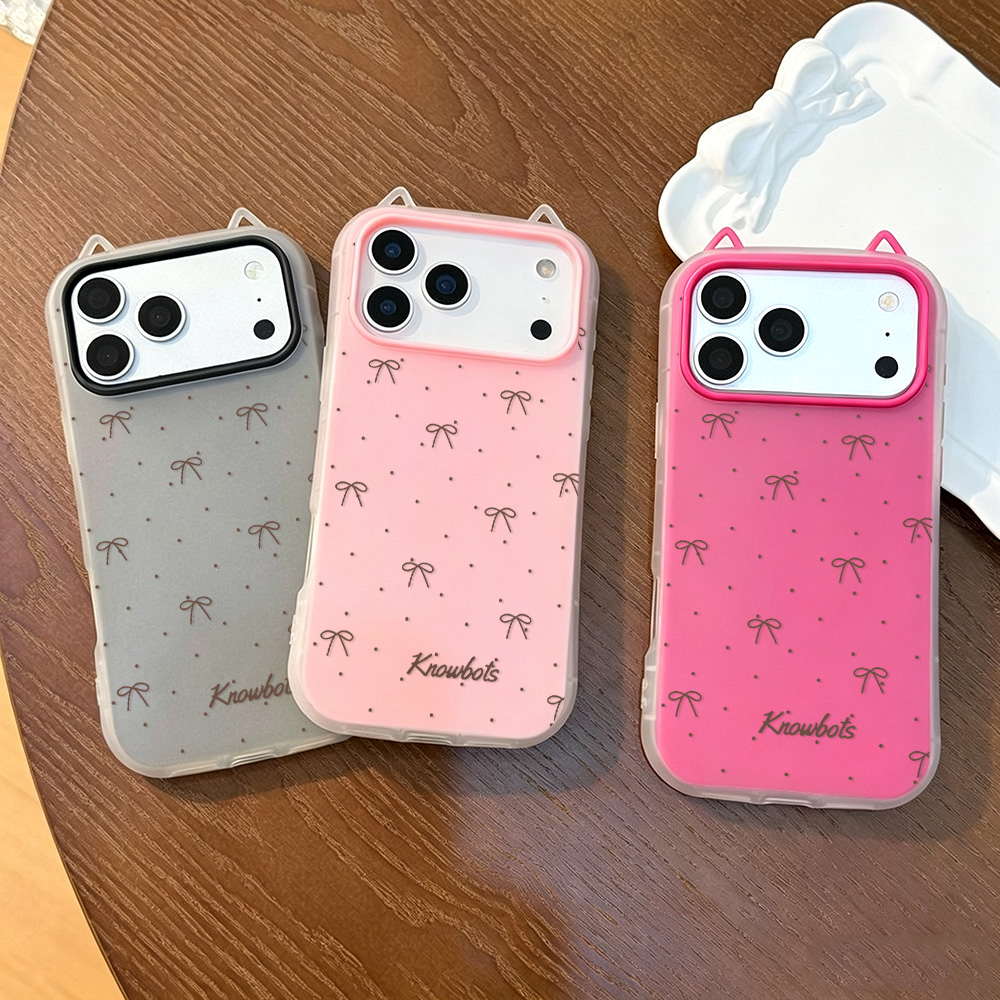 Brown Bow 3D Cat Ears Phone Ca - Phone Cases Brown recension och pris