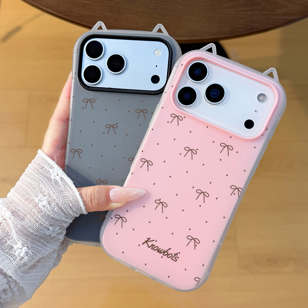 Brown Bow 3D Cat Ears Phone Ca - Phone Cases Brown recension och pris