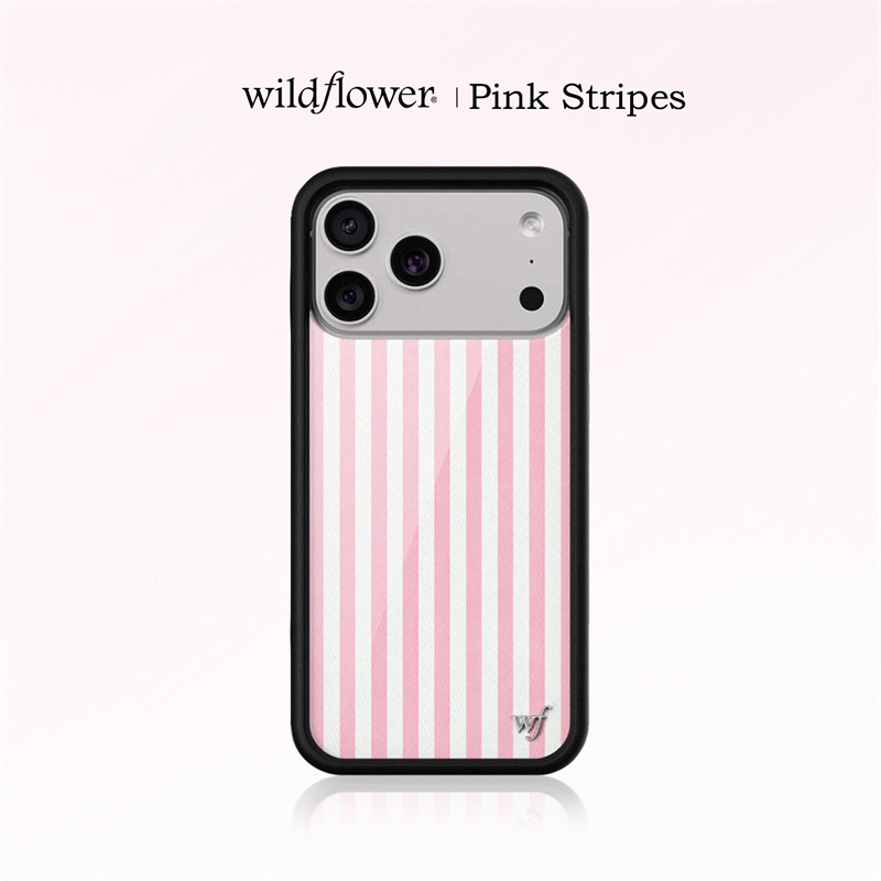 2026 fashion Ins Pink Stripes  - Phone Cases Wildflower recension och pris