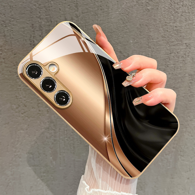 Brown-black elegant satin curv - Phone Cases Brown recension och pris