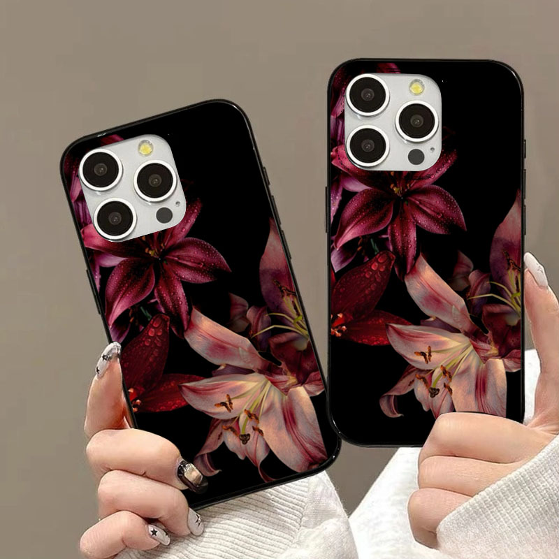 Elegant Red Lily Flower Phone  - Phone Cases Red recension och pris