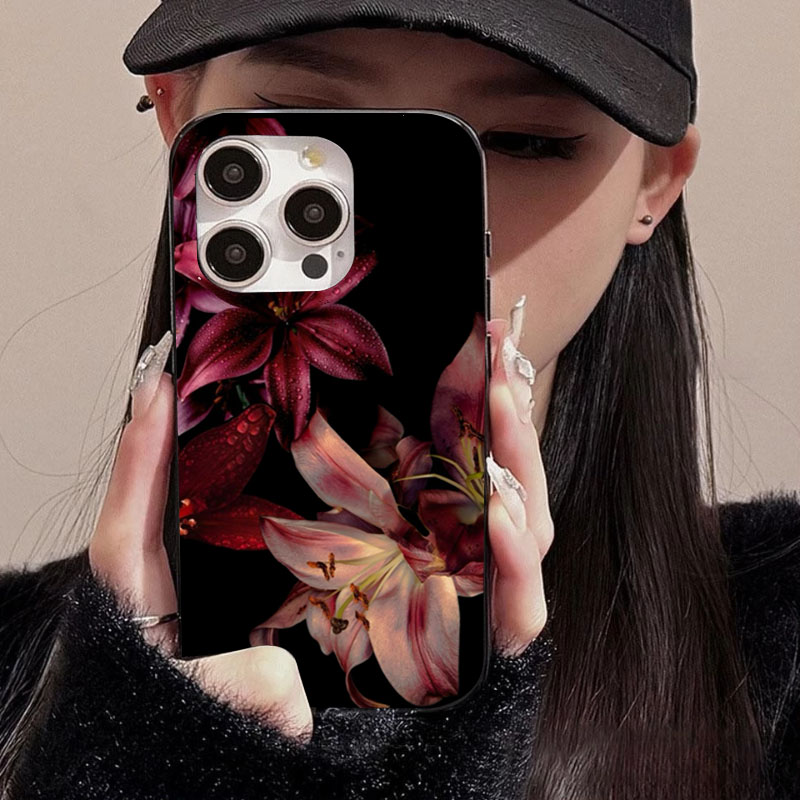 Elegant Red Lily Flower Phone  - Phone Cases Red recension och pris