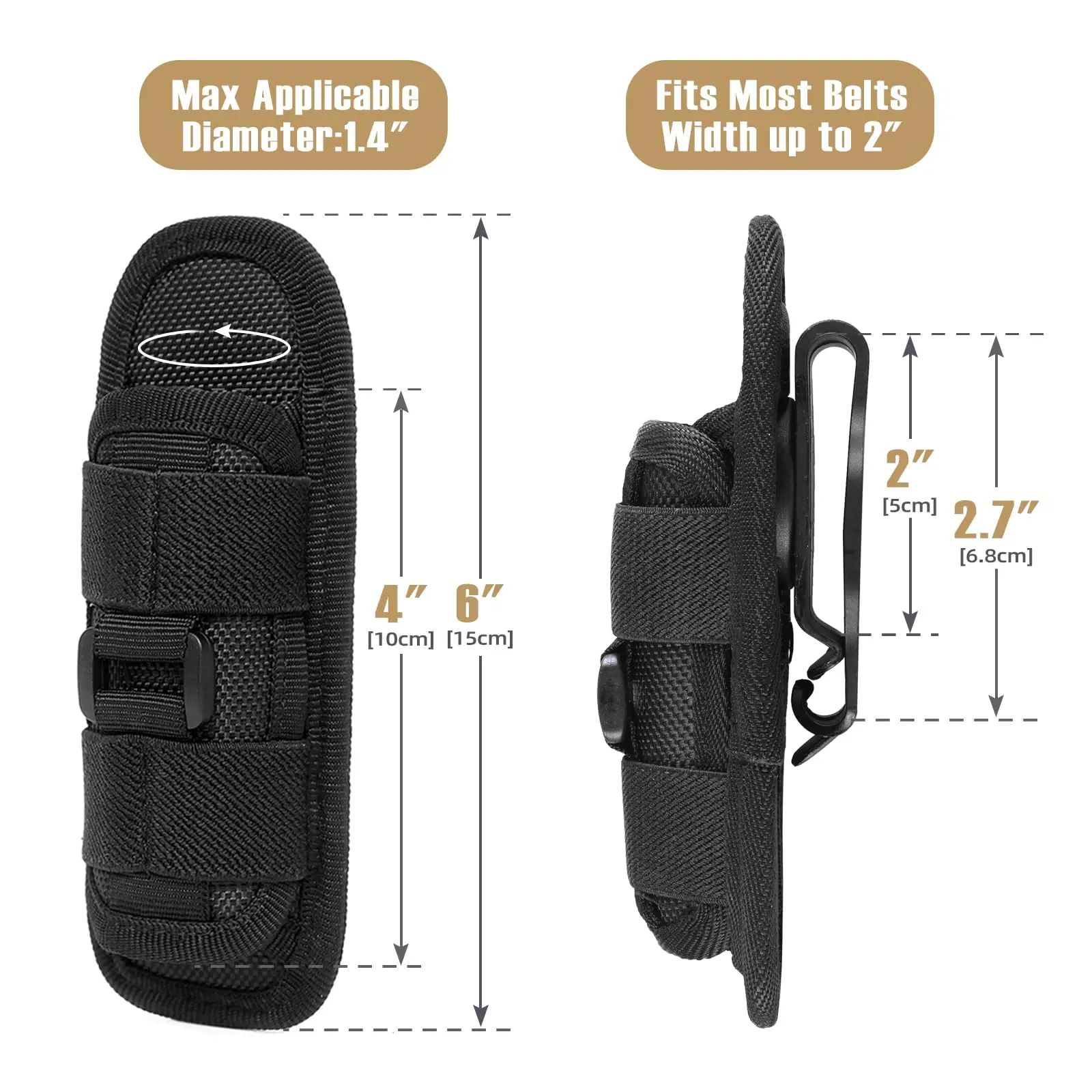 Tactical Flashlight Cover Nylo - Military Grade Case recension och pris
