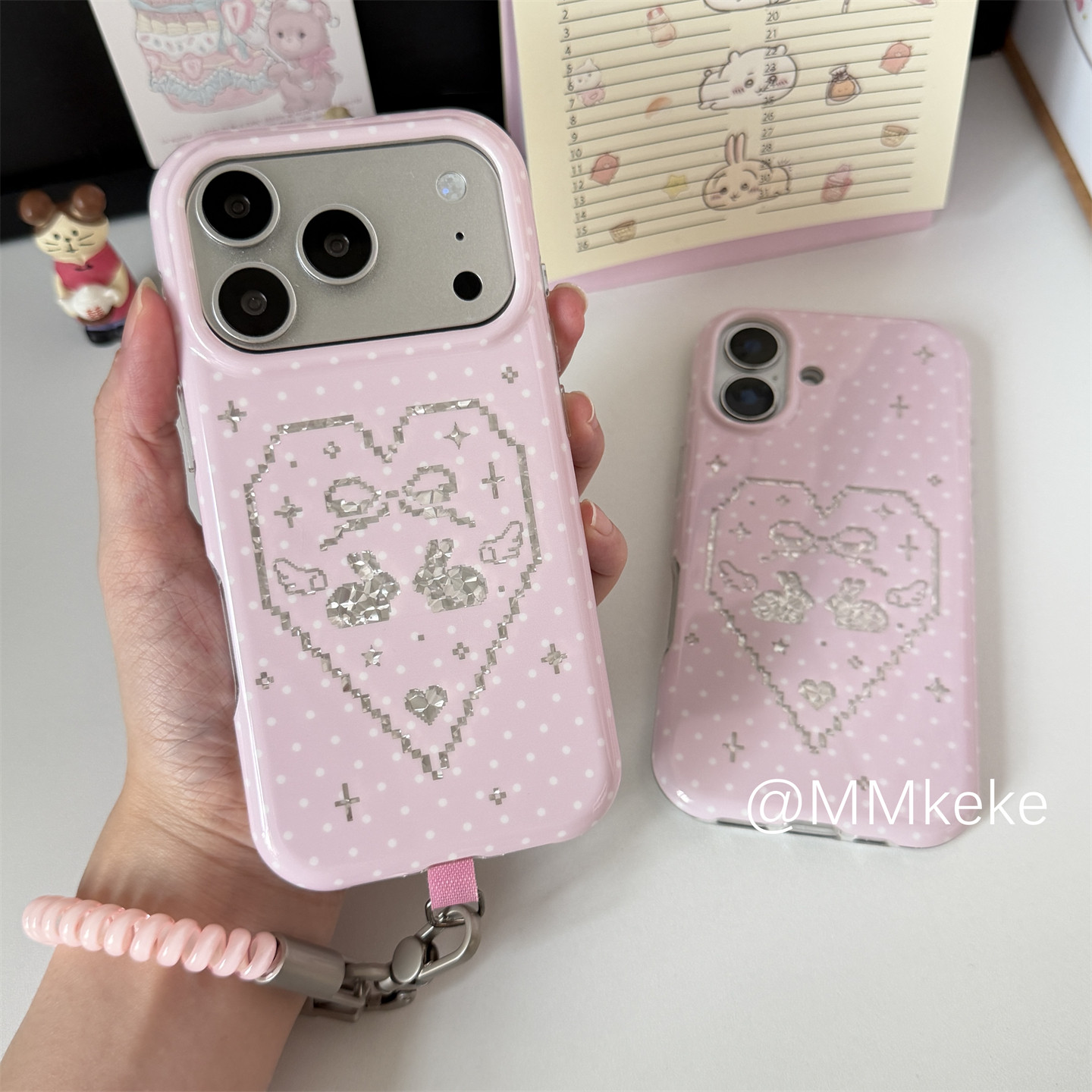 Korean Ins Pink Sweet Girl Rab - Phone Cases Cool Girl recension och pris