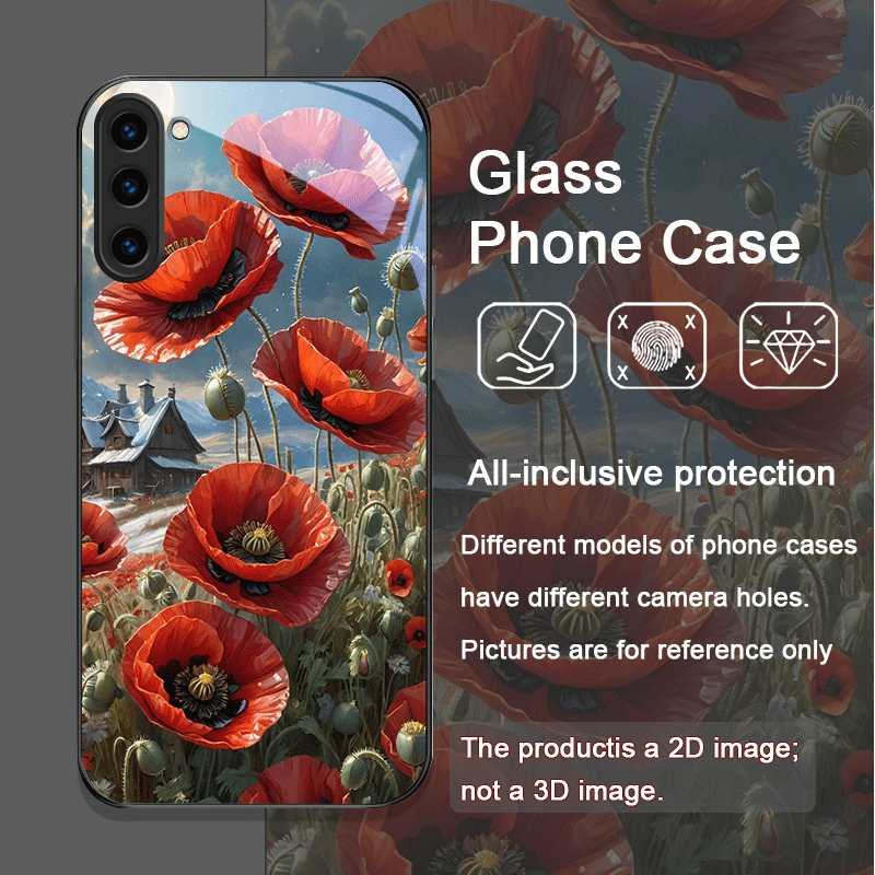 Retro Poppy Flower Bloom Hot R - Phone Cases Red recension och pris