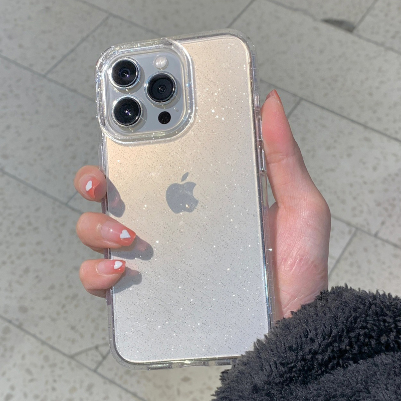 Transparent Simple Glitter Pho - Phone Cases Y2K recension och pris