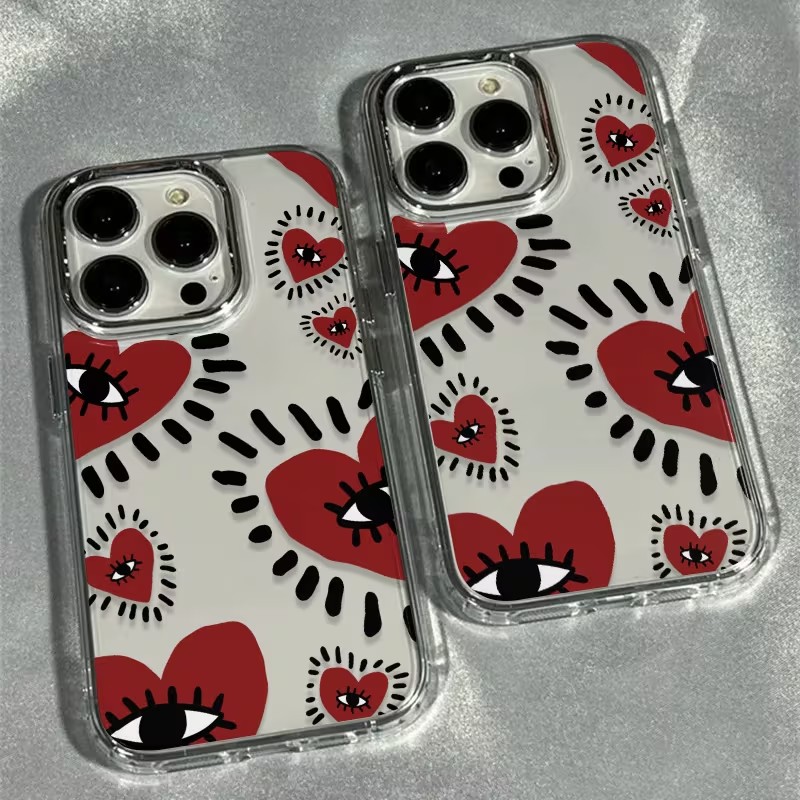 Unique Red Heart Eye Frame Sof - Phone Cases Red recension och pris