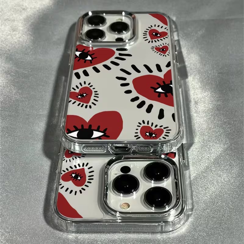 Unique Red Heart Eye Frame Sof - Phone Cases Red recension och pris