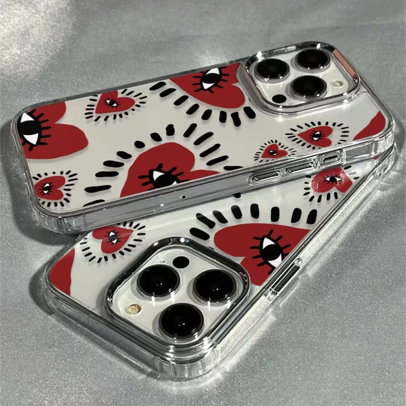 Unique Red Heart Eye Frame Sof - Phone Cases Red recension och pris