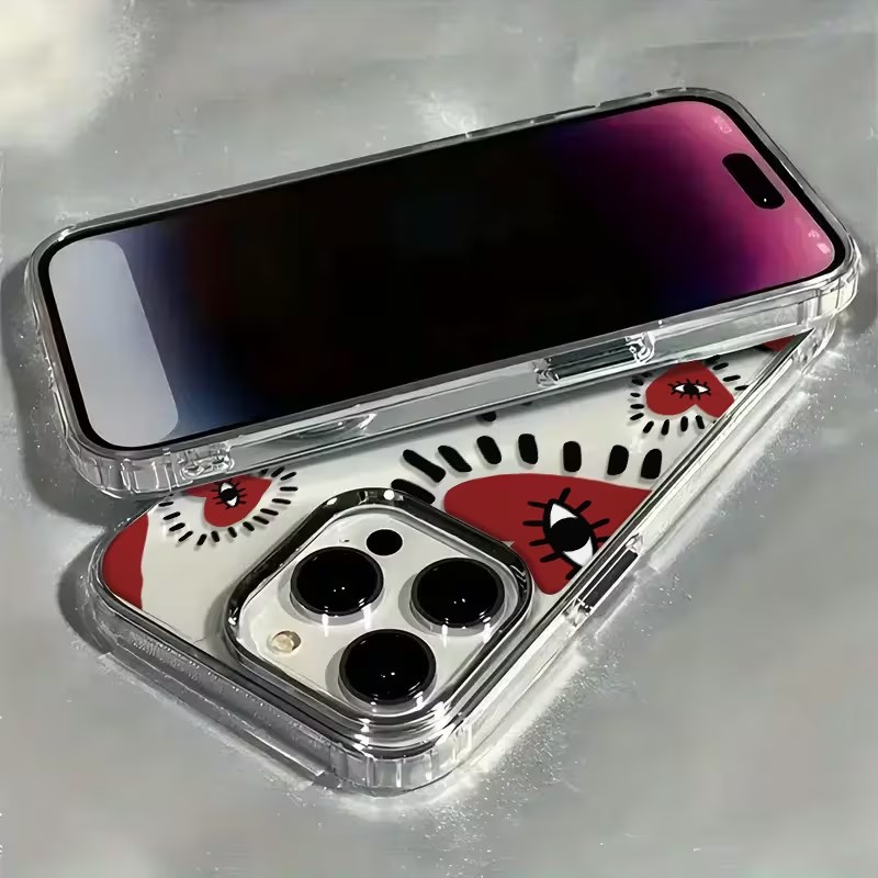 Unique Red Heart Eye Frame Sof - Phone Cases Red recension och pris