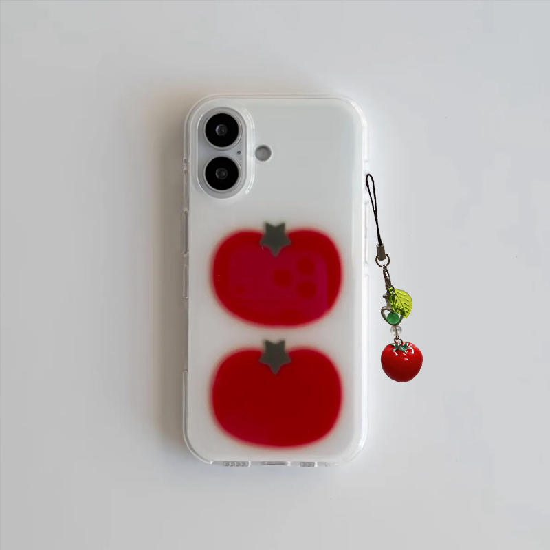 Korean Ins Two Ted Tomato Cart - Phone Cases Y2K recension och pris