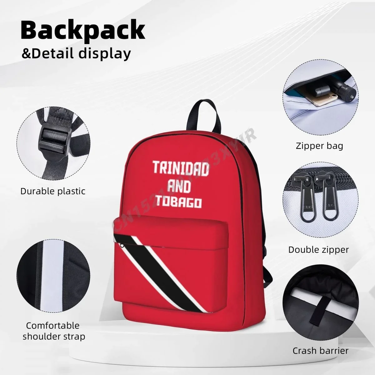 Custom Bag Unisex Backpack Tri - Phone Cases Trinidad recension och pris
