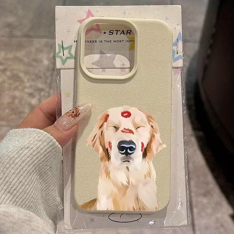 Cute Golden Retriever Red Lip  - Phone Cases Red recension och pris