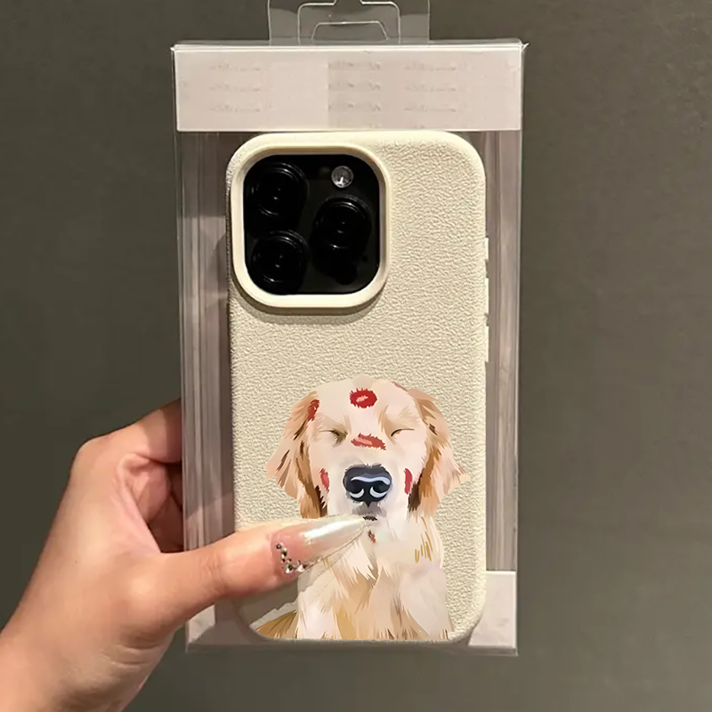 Cute Golden Retriever Red Lip  - Phone Cases Red recension och pris