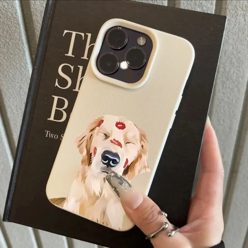 Cute Golden Retriever Red Lip  - Phone Cases Red recension och pris
