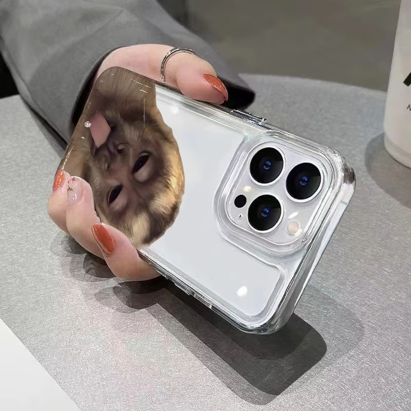 Tongue Sticking Monkey Silicon - Phone Cases Red recension och pris