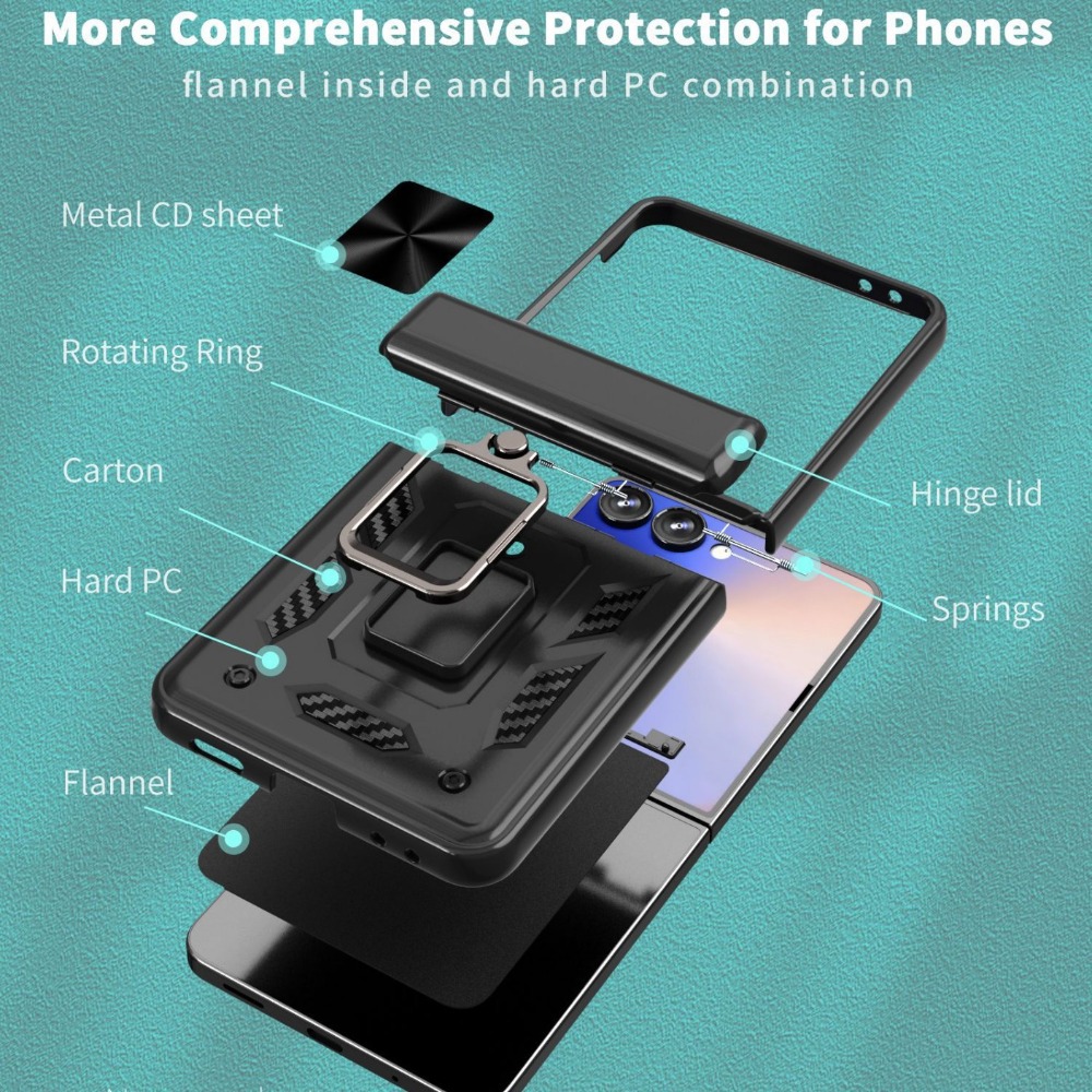 For Samsung Galaxy Z Flip 8 7  - Military Grade Case recension och pris