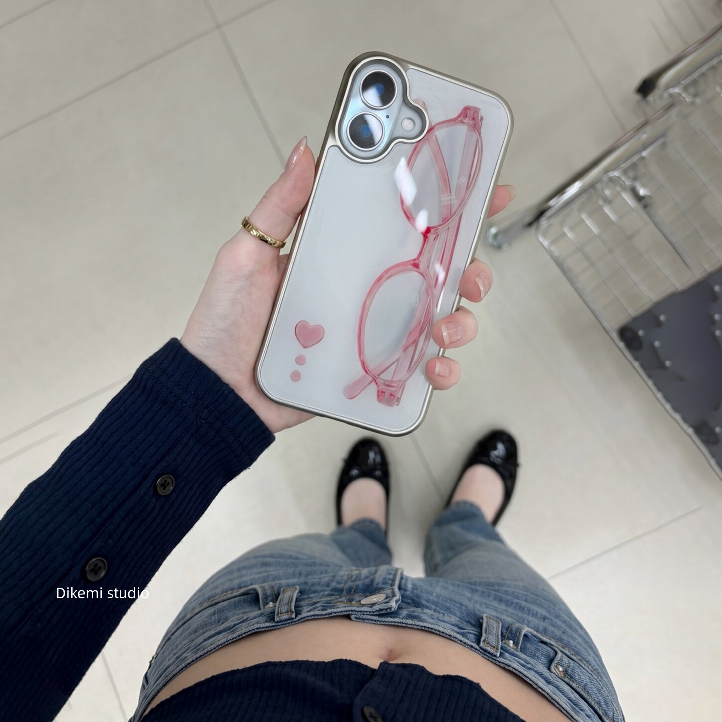 Korean ins Girl Heart Pink Gla - Phone Cases Cool Girl recension och pris