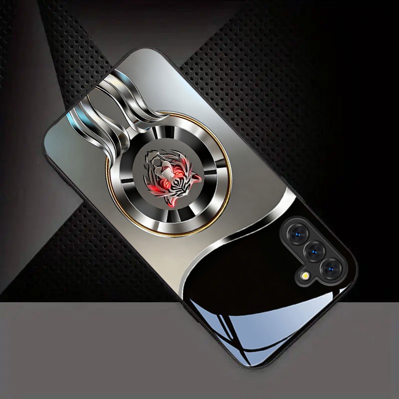 Gold circle red eye tiger logo - Phone Cases Red recension och pris