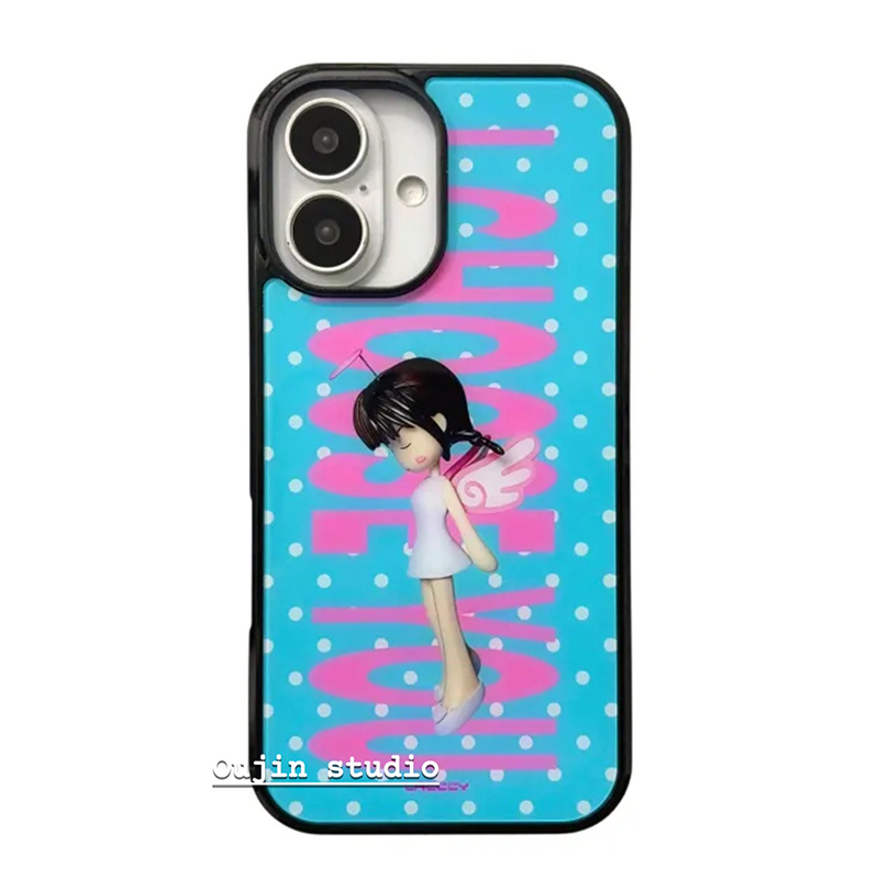 Korean Ins Polka Dots Angel Gi - Phone Cases Cool Girl recension och pris