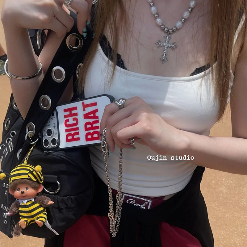 Korean Ins Fashion Cool Red Le - Phone Cases Red recension och pris