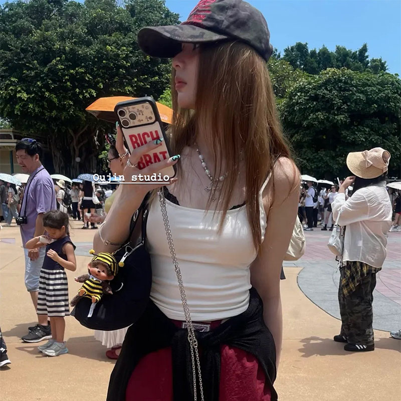 Korean Ins Fashion Cool Red Le - Phone Cases Red recension och pris