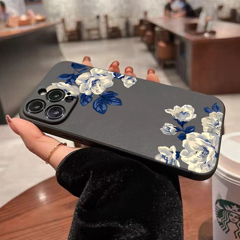 Blue and White Flower Phone Ca - Samsung Galaxy A55 recension och pris