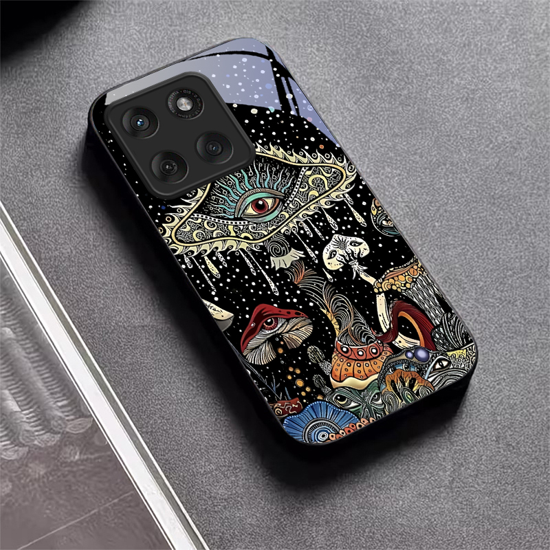 Magic Mushrooms Art Black Glas - Phone Cases Motorola recension och pris