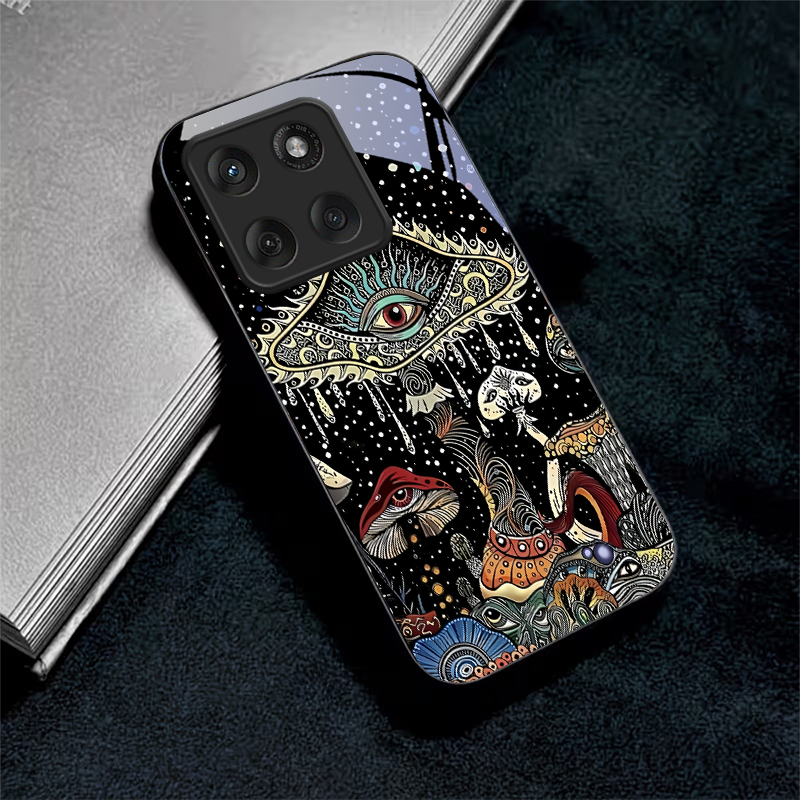 Magic Mushrooms Art Black Glas - Phone Cases Motorola recension och pris