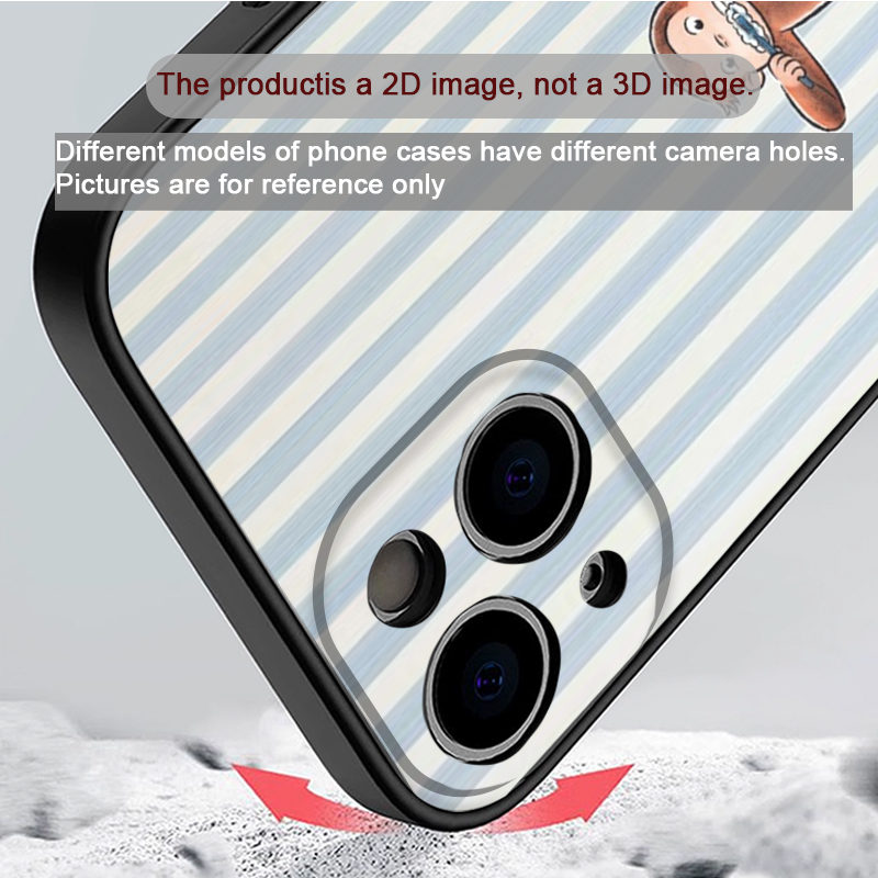 Cartoon Striped Monkey Holding - Phone Cases Y2K recension och pris