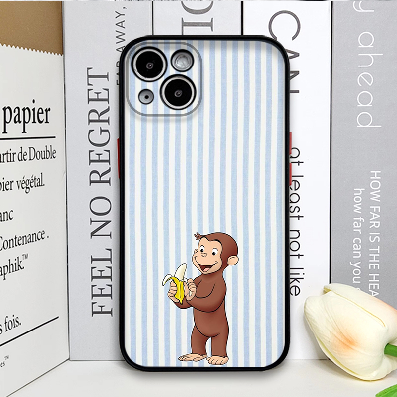 Cartoon Striped Monkey Holding - Phone Cases Y2K recension och pris