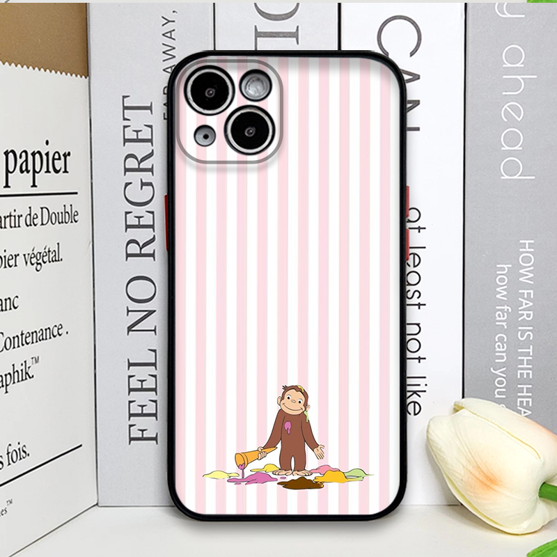 Cartoon Striped Monkey Holding - Phone Cases Y2K recension och pris